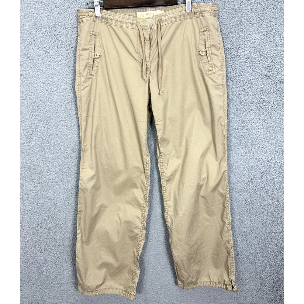 Vintage Y2K J.Crew Broken In‎ Chino Womens 12 City Fit Wide Leg Bungee Preppy